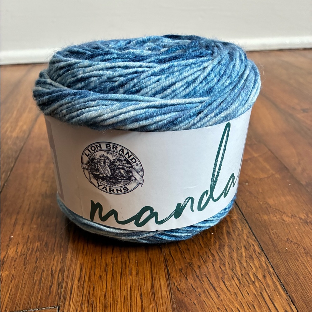 Lion Brand Blue Yarn
